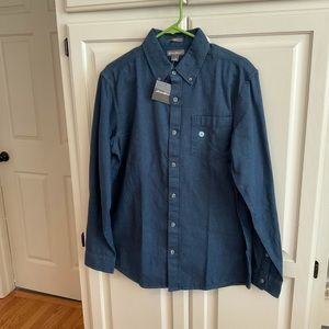 Men’s Eddie Bauer Relaxed Fit Dark Blue Oxford Size M